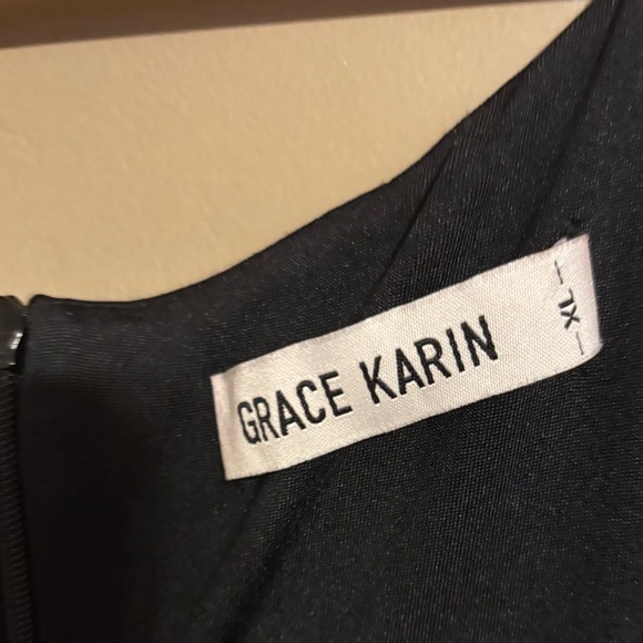 SOLD Grace Karin Black Sleeveless V-Neck Midi Dress Size XL - Picture 3 of 5